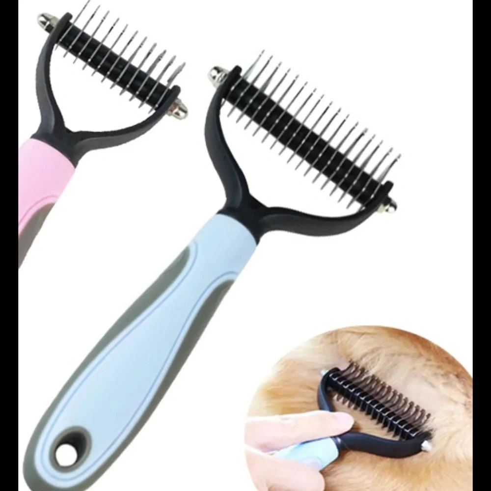 Pet Grooming Tool Safe For Dogs & Cats Shedding Comb Rake Smaller Size NWOT